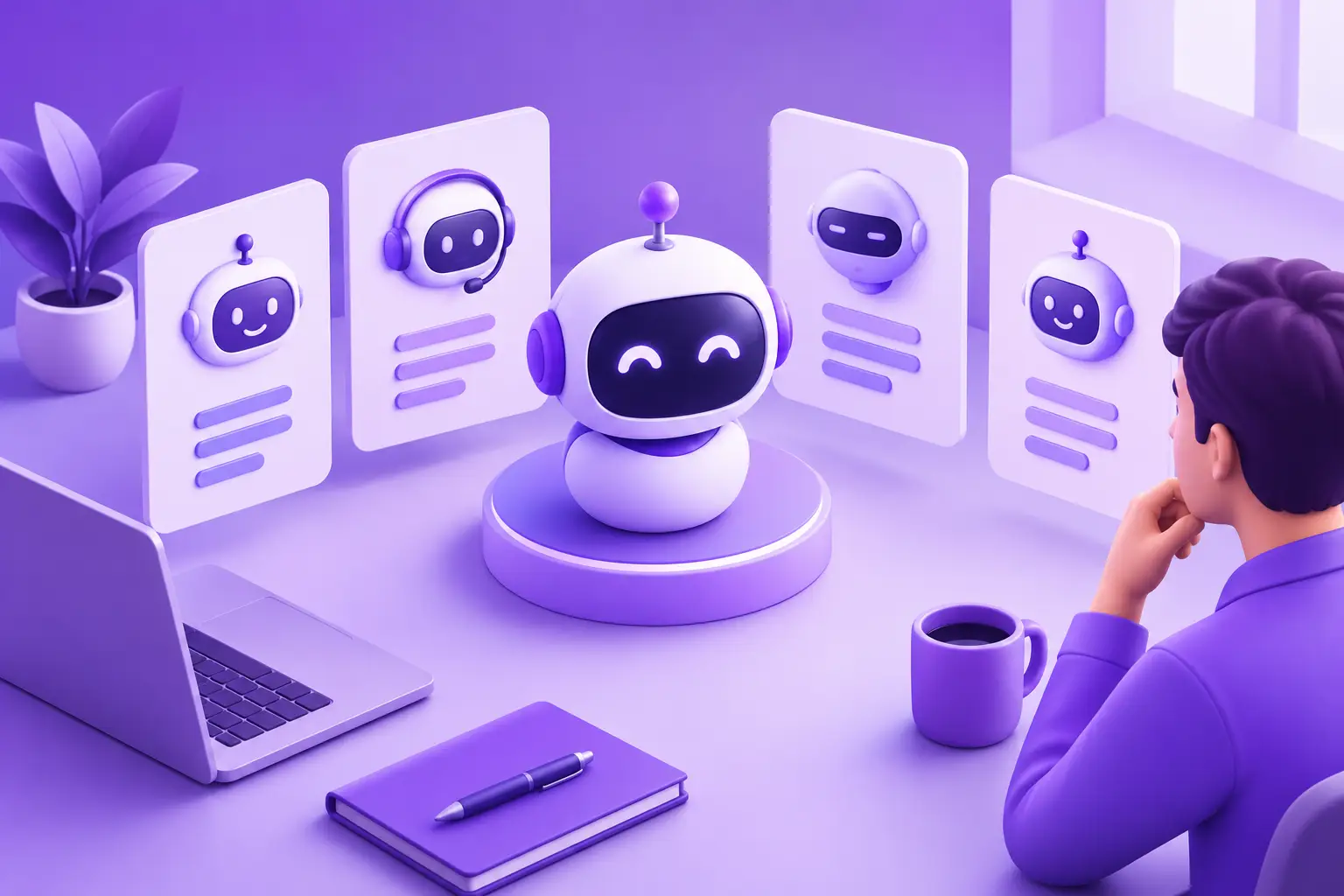 Kuidas valida parim ettevõtte AI chatbot? - artikli illustratsioon