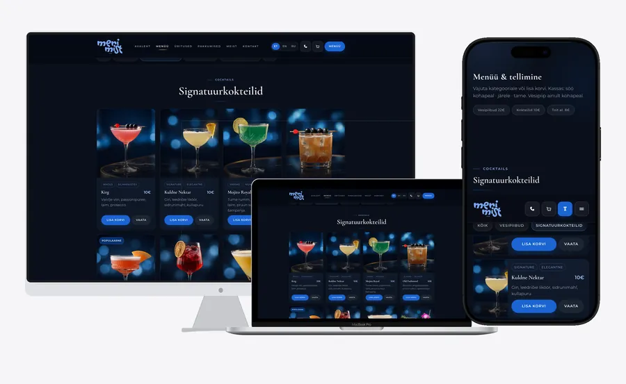Meri Mist Lounge — website screenshot (2025)