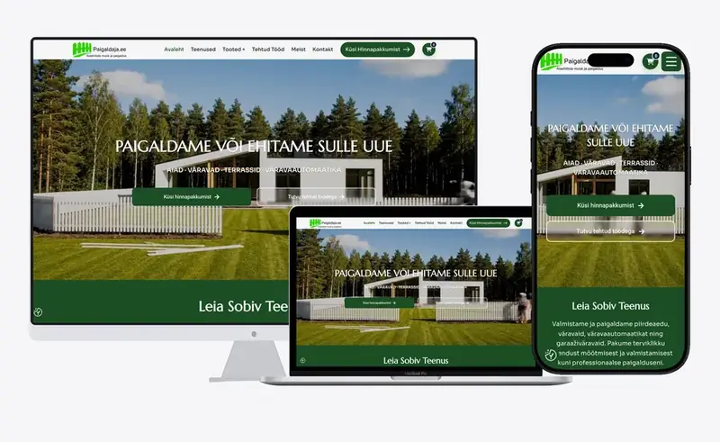 Paigaldaja.ee — website screenshot (2025)
