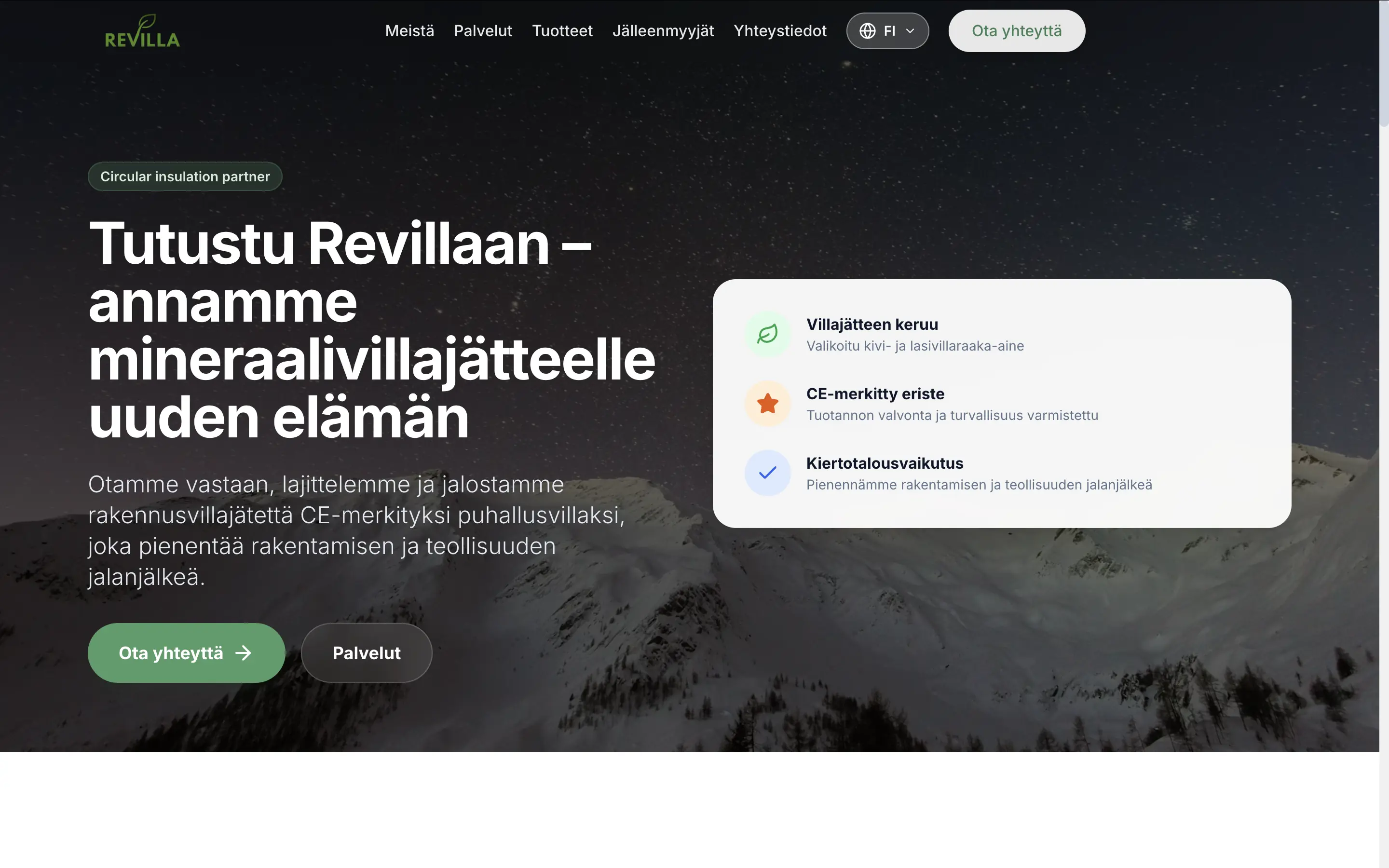 Revilla — website screenshot (2025)