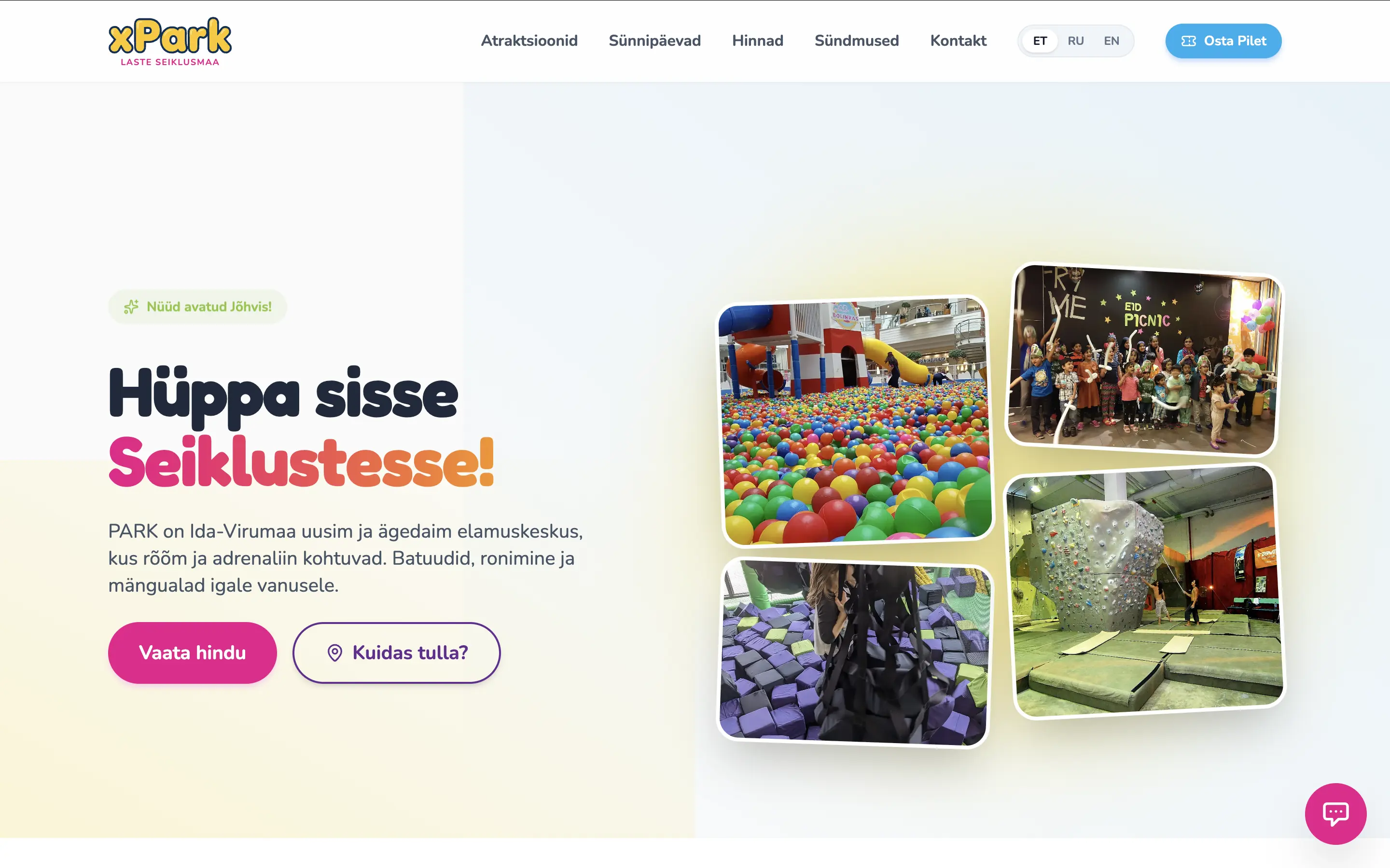 xPark — website screenshot (2025)